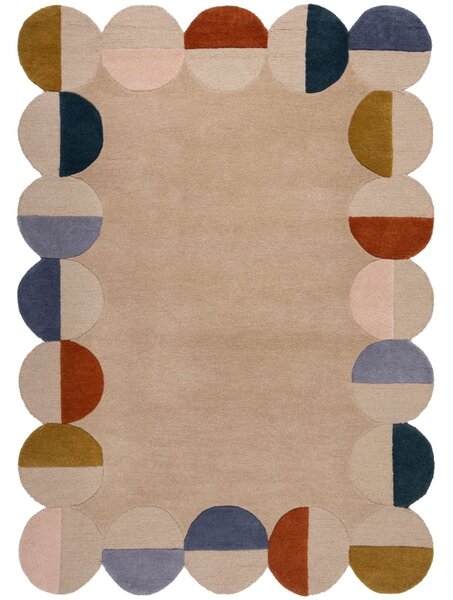Килим, Mia Scallop Frame Flair Rugs, керемиден/натурален, 160x230 см