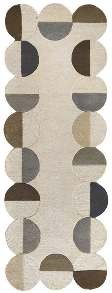 Килим пътека, Mia Scallop Frame Flair Rugs, натурален, 80x230 см