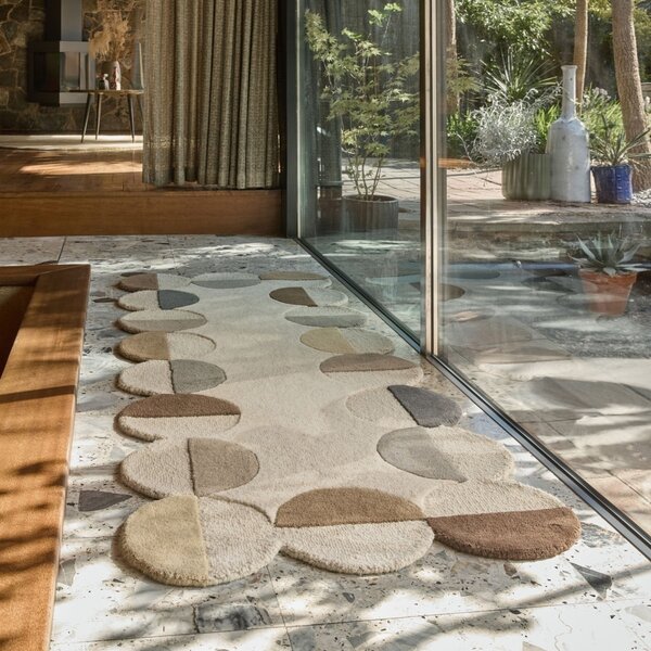 Килим пътека, Mia Scallop Frame Flair Rugs, натурален, 80x230 см