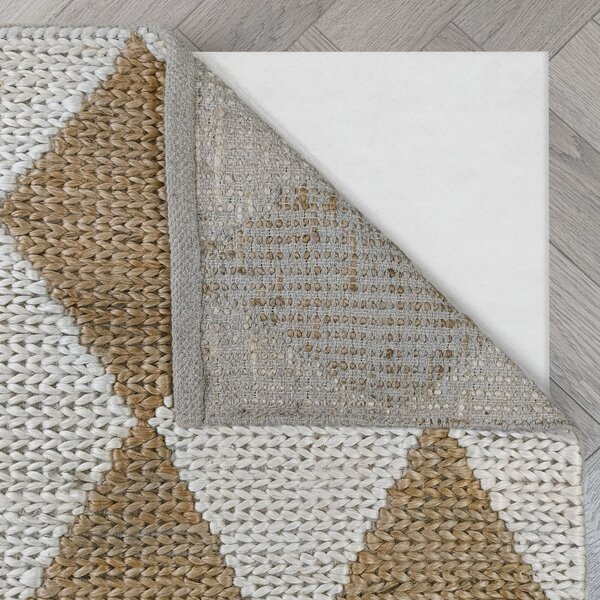 Килим, Effie Diamond Jute Flair Rugs, светлобежов, 160x230 см