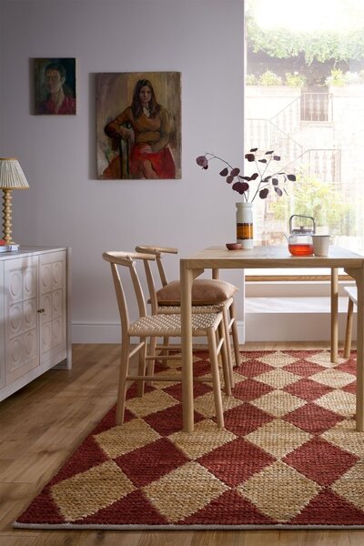 Килим, Effie Diamond Jute Flair Rugs, теракота, 120x170 см