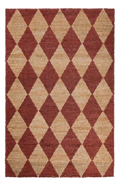Килим, Effie Diamond Jute Flair Rugs, теракота, 120x170 см