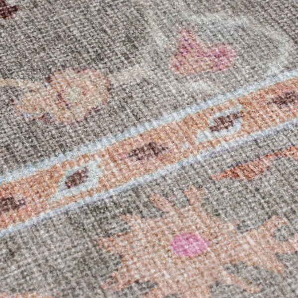Килим пътека, Una Floral Washable Flair Rugs, зелен, 115x170 см