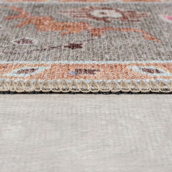 Килим пътека, Una Floral Washable Flair Rugs, зелен, 115x170 см