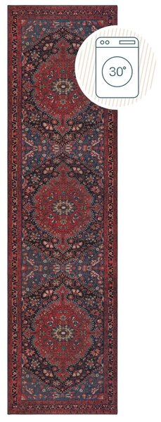 Килим пътека, Medallion Washable Flair Rugs, червен, 60x230 см