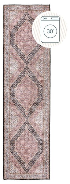 Килим пътека, Briony Traditional Flair Rugs, розов, 60x230 см