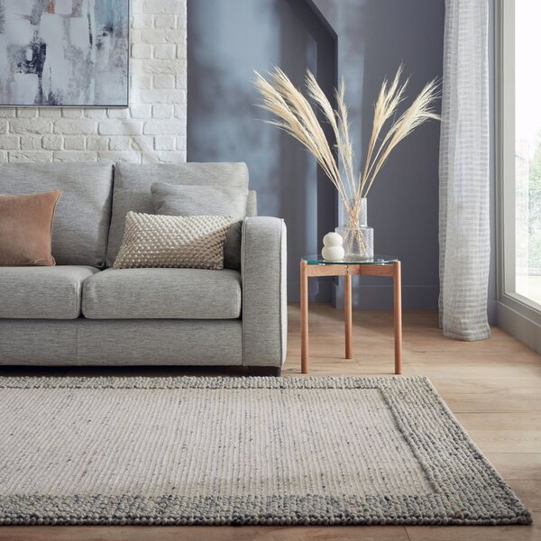 Вълнен граничен килим Bobble Blue 120X170 cm, Flair Rugs