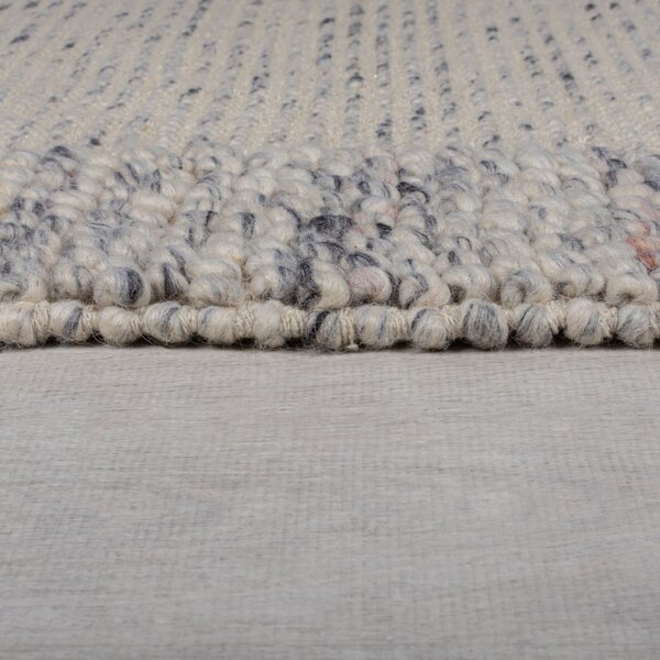 Вълнен граничен килим Bobble Blue 120X170 cm, Flair Rugs