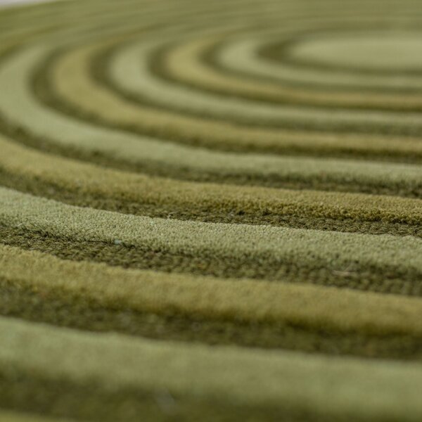 Килим, Conway Retro Shaped Flair Rugs, маслиненозелен, 120x180 см