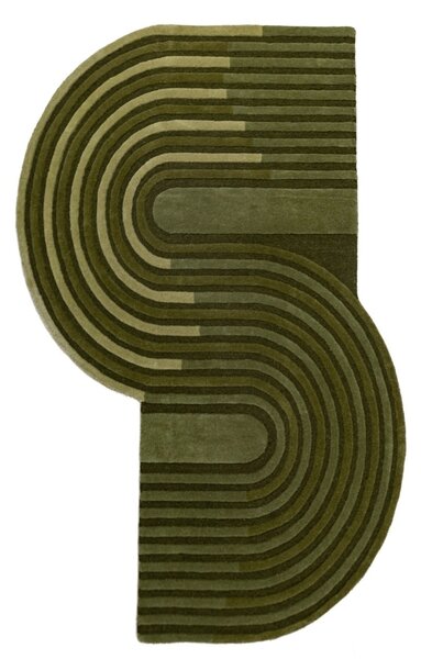 Килим, Conway Retro Shaped Flair Rugs, маслиненозелен, 120x180 см