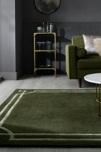 Килим, Gatsby Wool Flair Rugs, маслиненозелен, 160x230 см