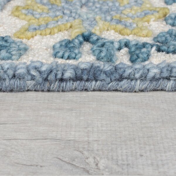Килим, Myla Floral Frame Flair Rugs, син, 120x170 см