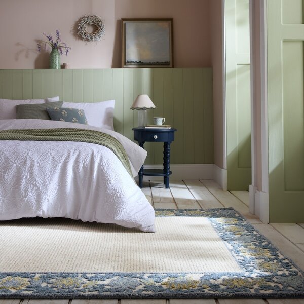 Килим, Myla Floral Frame Flair Rugs, син, 120x170 см