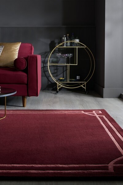 Килим, Gatsby Wool Flair Rugs, бордо, 120x170 см