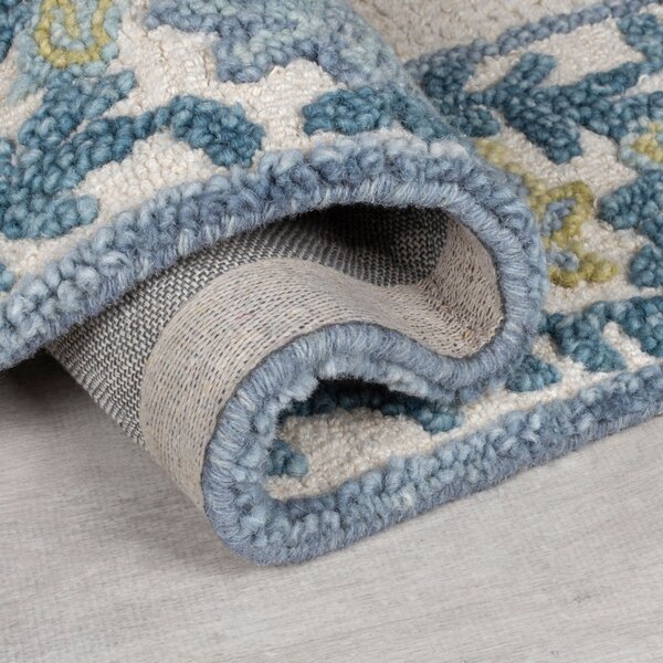 Килим, Myla Floral Frame Flair Rugs, син, 120x170 см