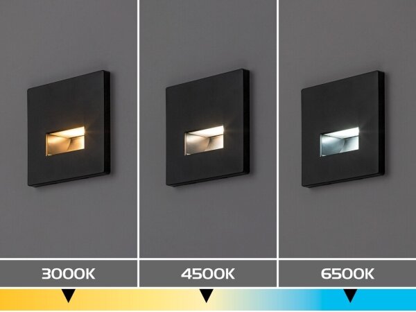 Rabalux 77195 - LED осветително тяло за стълби LUNCA LED/1W/230V 3000/4500/6500K черно