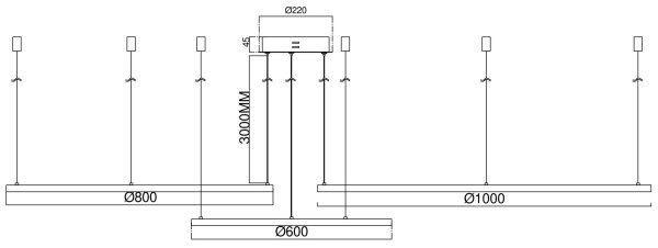 Ondaluce - Димируем LED полилей на кабел SOEL LED/28W/230V+LED/38W+LED/47W