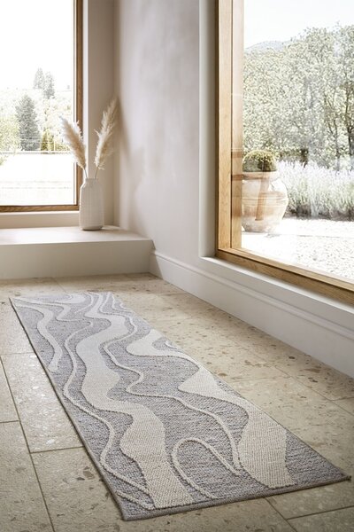 Килим пътека, Calder Washable Flair Rugs, сив, 78x230 см