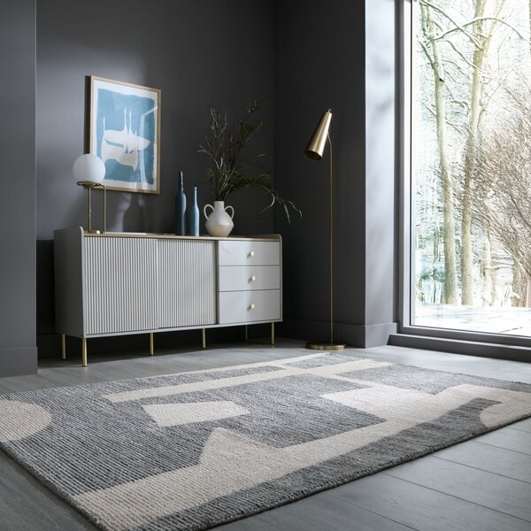 Килим, Rylan Circular Knit Flair Rugs, сив, 200x300 см