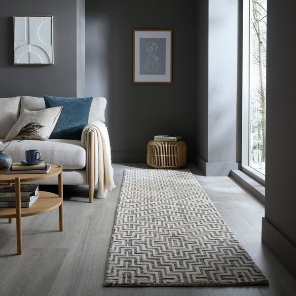 Килим пътека, Rhett Circular Knit Flair Rugs, сив, 80x300 см