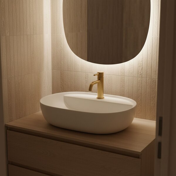 Умивалник за плот REA Aura 51 White Matt