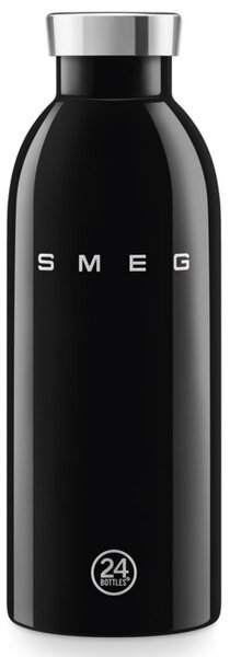 Термо бутилка SMEG Clima 50's Style WBF01BL, 500 мл, Херметично затваряне, Двустенна, Неръждаема стомана 18/8, Черен