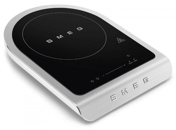 Преносим индукционен котлон Smeg PIC01WHMEU, 2100 W, Керамично стъкло, Таймер, LED дисплей, Бял мат