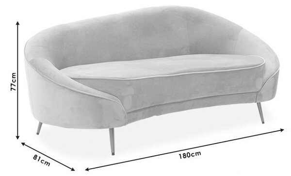Диван Амора за 3 места Зелен 180x81x77 см