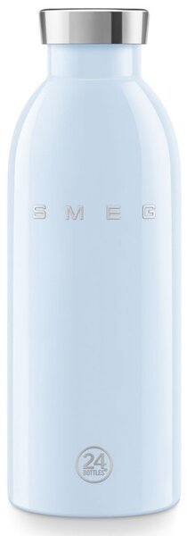 Термо бутилка SMEG Clima 50's Style WBF01PB, 500 мл, Херметично затваряне, Двустенна, Неръждаема стомана 18/8, Син