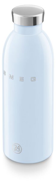 Термо бутилка SMEG Clima 50's Style WBF01PB, 500 мл, Херметично затваряне, Двустенна, Неръждаема стомана 18/8, Син