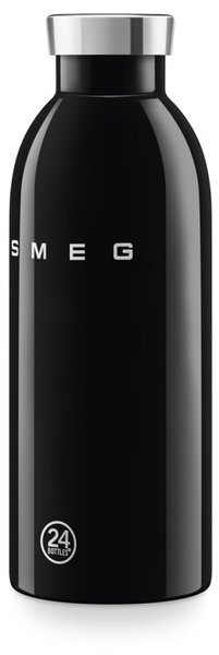 Термо бутилка SMEG Clima 50's Style WBF01BL, 500 мл, Херметично затваряне, Двустенна, Неръждаема стомана 18/8, Черен