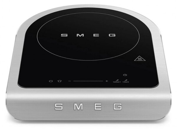 Преносим индукционен котлон Smeg PIC01EGMEU, 2100 W, Керамично стъкло, Таймер, LED дисплей, Изумрудено зелено