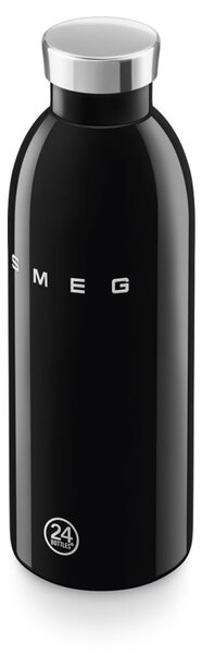 Термо бутилка SMEG Clima 50's Style WBF01BL, 500 мл, Херметично затваряне, Двустенна, Неръждаема стомана 18/8, Черен