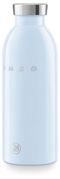 Термо бутилка SMEG Clima 50's Style WBF01PB, 500 мл, Херметично затваряне, Двустенна, Неръждаема стомана 18/8, Син