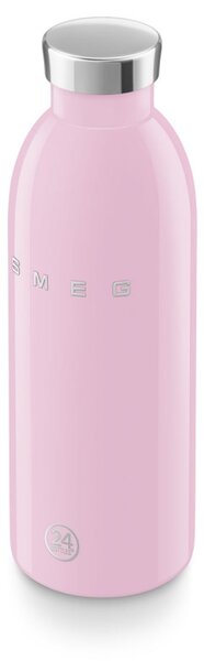 Термо бутилка SMEG Clima 50's Style WBF01PK, 500 мл, Херметично затваряне, Двустенна, Неръждаема стомана 18/8, Розов