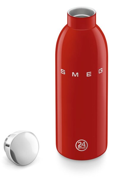 Термо бутилка SMEG Clima 50's Style WBF01RD, 500 мл, Херметично затваряне, Двустенна, Неръждаема стомана 18/8, Червен