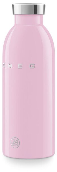 Термо бутилка SMEG Clima 50's Style WBF01PK, 500 мл, Херметично затваряне, Двустенна, Неръждаема стомана 18/8, Розов