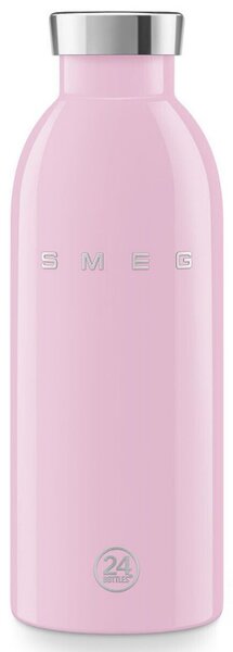 Термо бутилка SMEG Clima 50's Style WBF01PK, 500 мл, Херметично затваряне, Двустенна, Неръждаема стомана 18/8, Розов