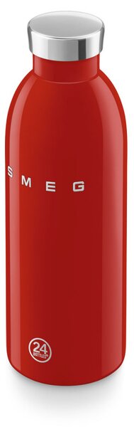 Термо бутилка SMEG Clima 50's Style WBF01RD, 500 мл, Херметично затваряне, Двустенна, Неръждаема стомана 18/8, Червен