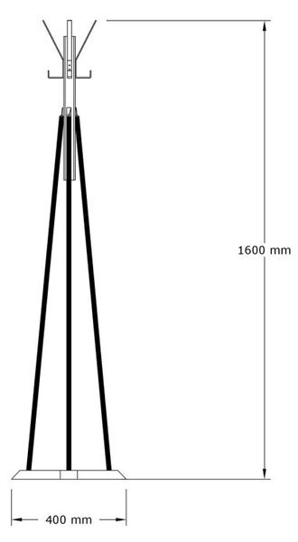 Дъбова закачалка Foley 41x160 cm