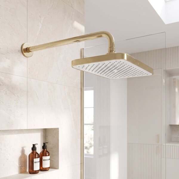 Правоъгълна душ пита REA JS-032 Brushed Gold