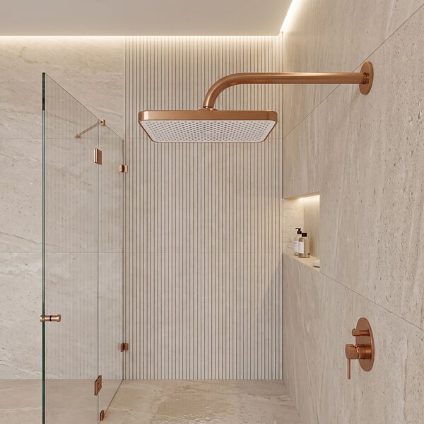 Правоъгълна душ пита REA JS-032 Brushed Copper