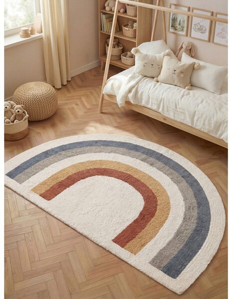 Кремав памучен детски килим подходящ за пране/ръчно изработен 140x200 cm Snuggle Riva – Hanse Home