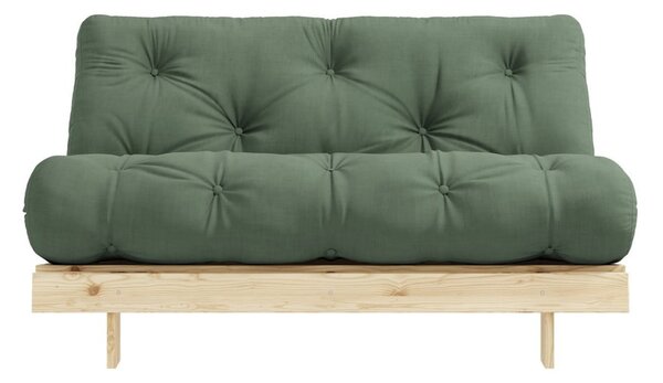 Зелен разтегателен диван 140 cm Roots - Karup Design