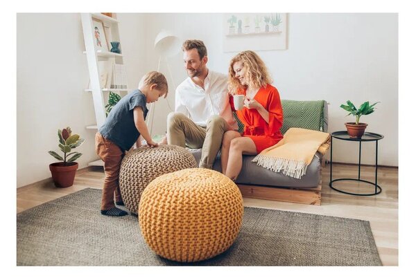 Сив и кафяв диван Jagger pouf - Bonami Essentials