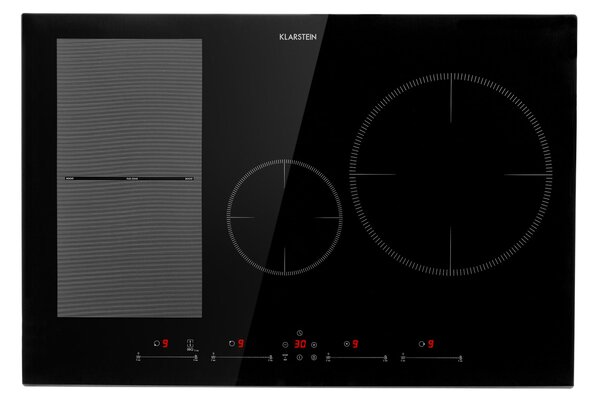 Klarstein Delicatessa 77 Hybrid, индукционен котлон за вграждане, 4 зони, 7000 W, черен