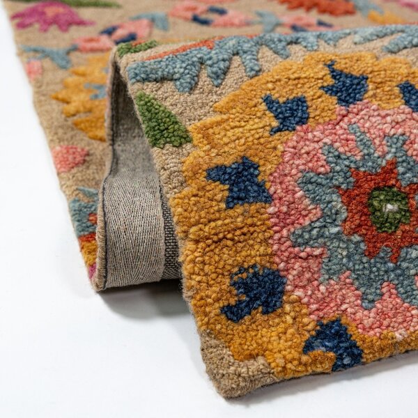 Килим „Amira Floral Wool“ – многоцветен, 140x200 см