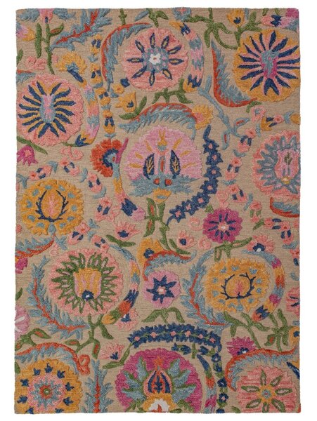 Килим „Amira Floral Wool“ – многоцветен, 140x200 см