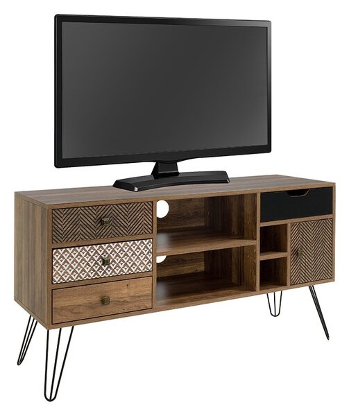 Set dormitor studenti canapea, comoda TV si masuta de cafea, 3 buc, Travis Boho, Antracit, 175x83x74 cm