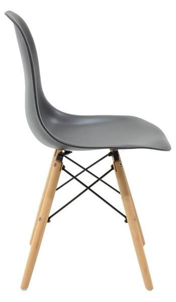 Set mobilier studenti masa si scaune dining, 3 buc, Relish, Negru, 80x80x73 cm